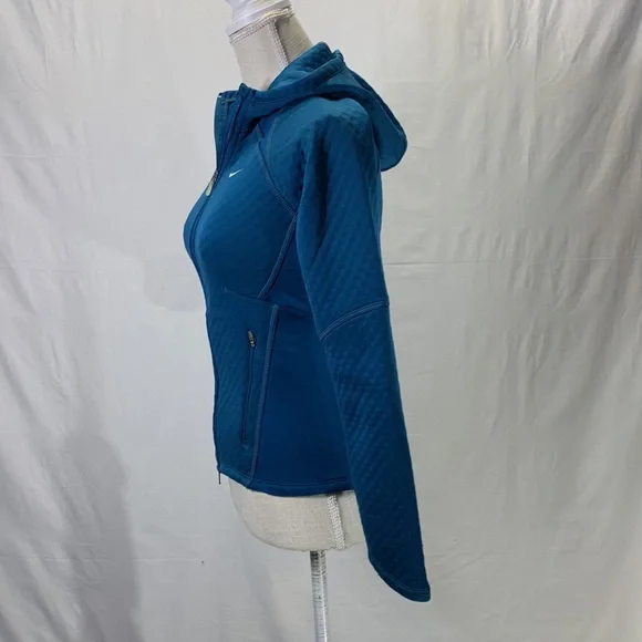 Nike Therma Fit Full Zip Dark Teal Hoodie Size XS - Picture 4 of 14